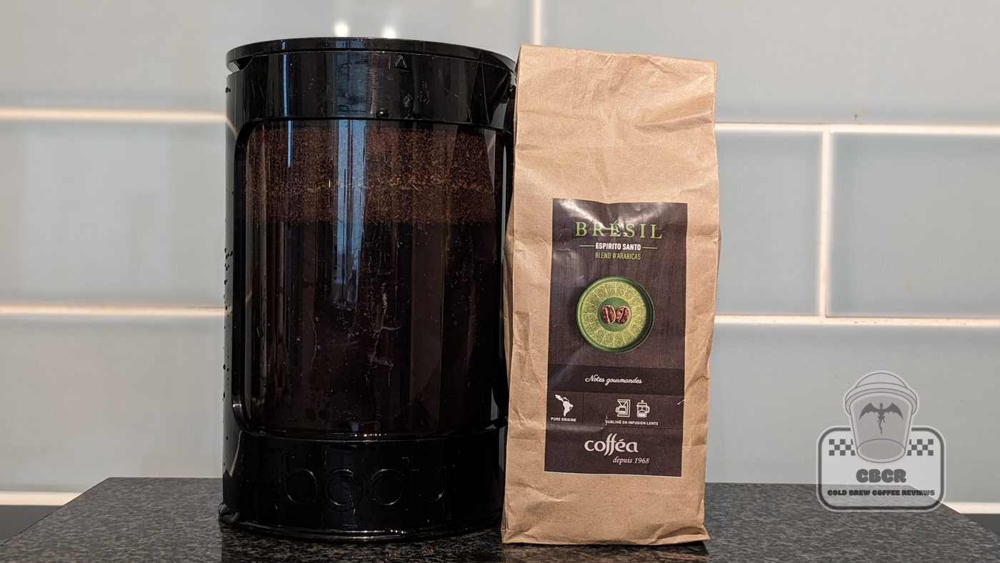 166g of Cofféa Depuis Brazil Espirito Santo coffee Brewing in the Bodum