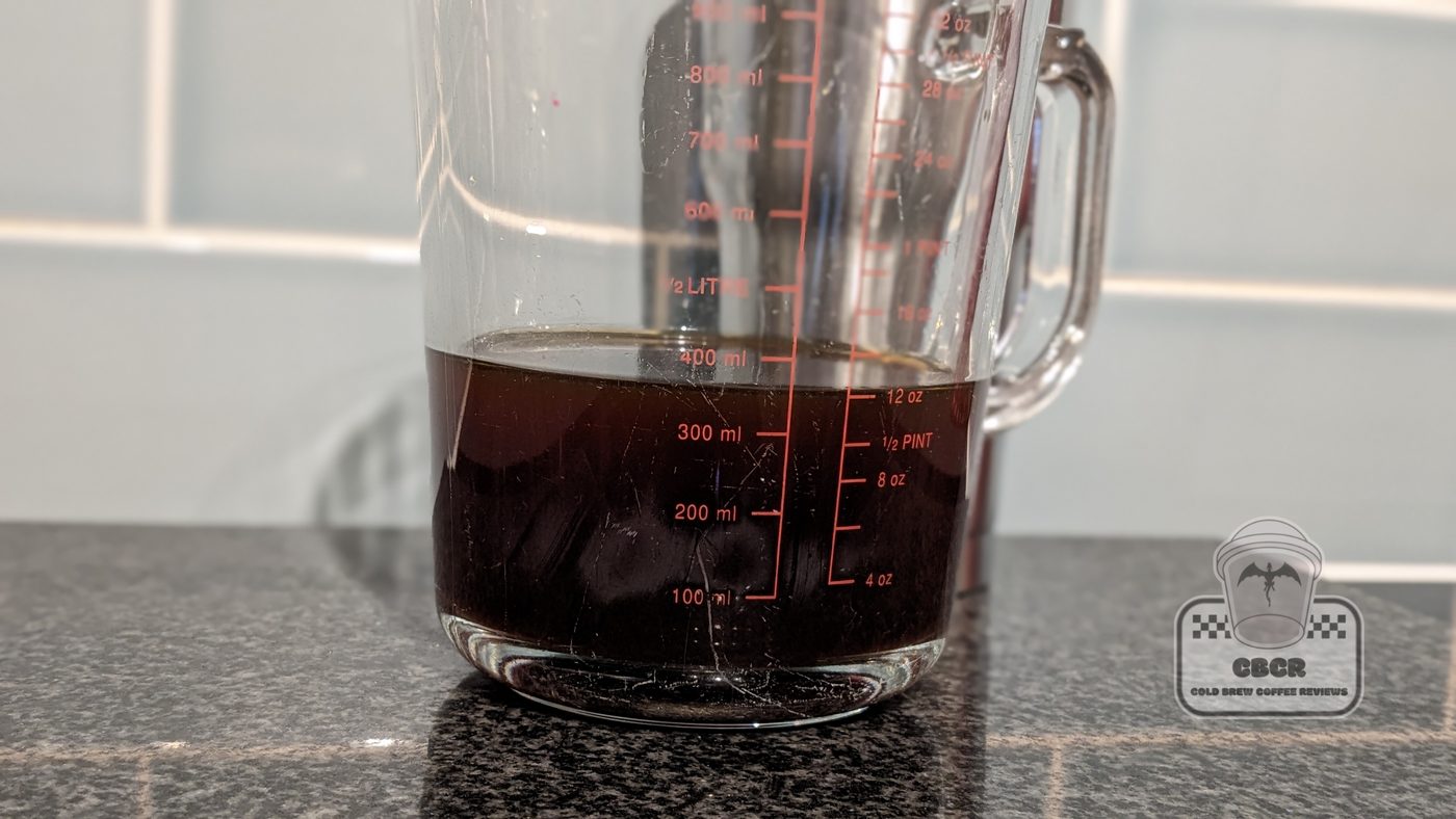 50ml of water added to 300ml of coffee for White Rose Coffee Roasters Brazil Bourbon Yellow Coffee